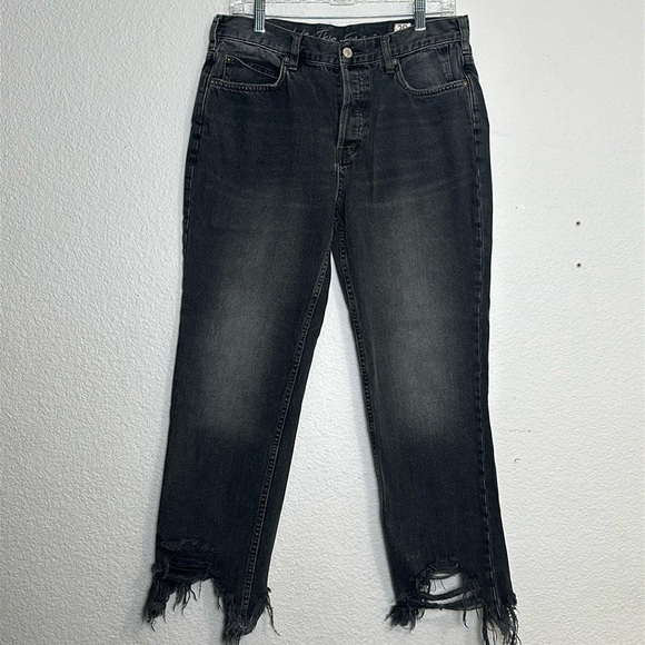 Free People We The Free Womens Size 29 Mid Rise Button Fly Fringe Denim Jeans - Picture 1 of 13
